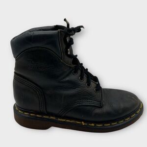 Vintage Dr. Martens 6-Eye Boots Black US‎ Women's 4 Made in England Good Cond